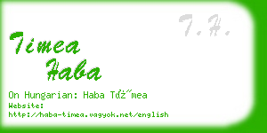 timea haba business card